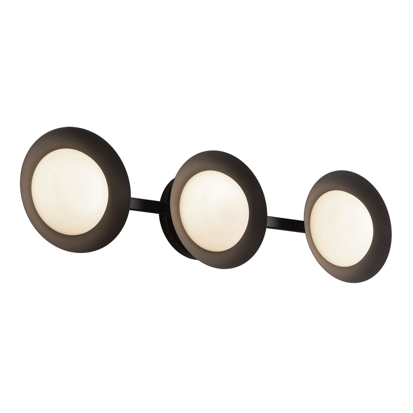 Cleo 23-in Black/Opal Glass LED Vanity Light