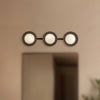 Cleo 23-in Black/Opal Glass LED Vanity Light