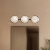 Cleo 23-in Chrome/Opal Glass LED Vanity Light
