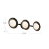 Cleo 23-in Black/Opal Glass LED Vanity Light