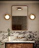 Cleo 9-in Brushed Gold/Opal Glass LED Wall Sconce