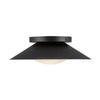 Cleo 9-in Black/Opal Glass LED Wall Sconce