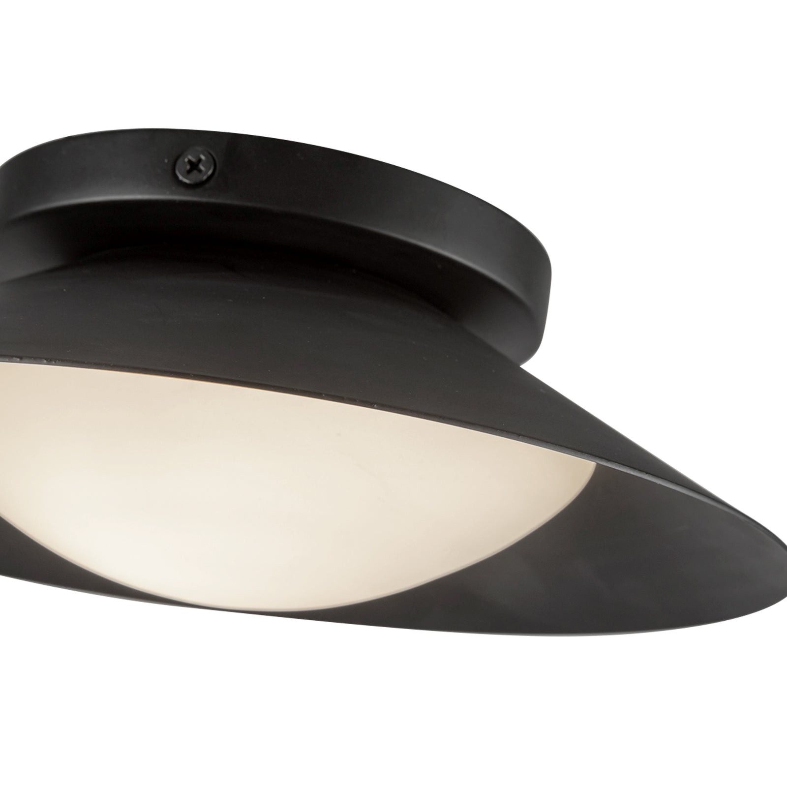 Cleo 9-in Black/Opal Glass LED Wall Sconce