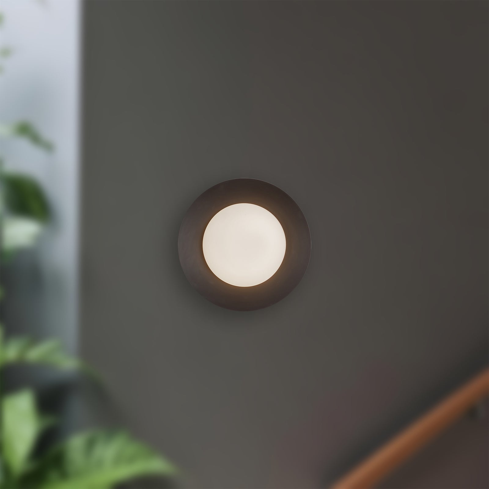 Cleo 9-in Black/Opal Glass LED Wall Sconce