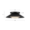 Cleo 9-in Black/Opal Glass LED Wall Sconce