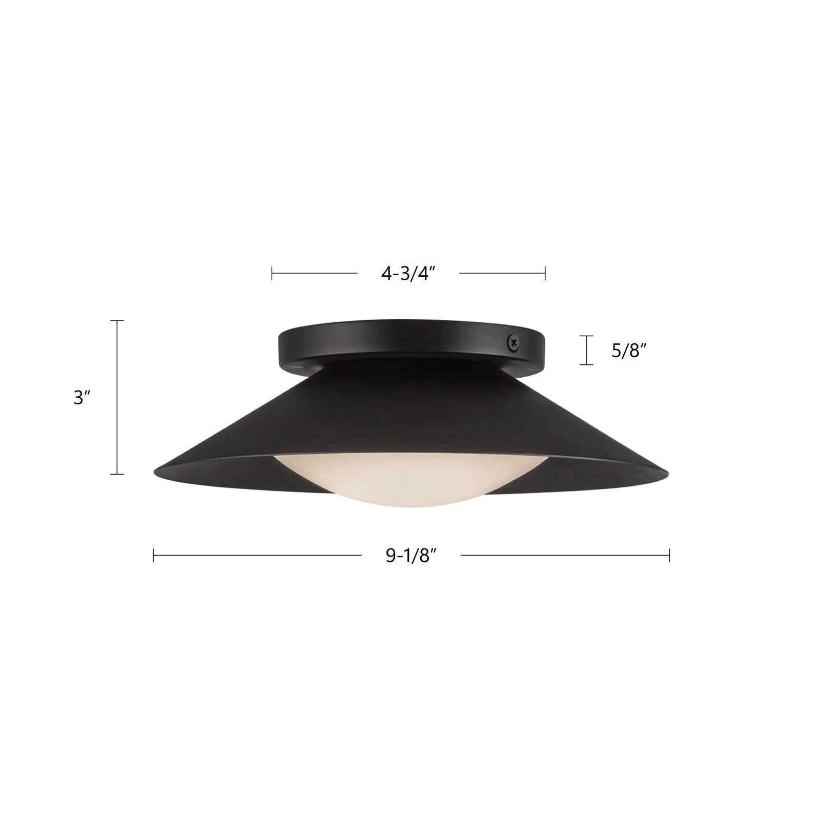 Cleo 9-in Black/Opal Glass LED Wall Sconce