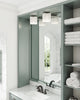 Clover 9-in Black/Opal Glass LED Flush Mount