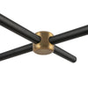 Colby 52-in Matte Black/Tan Jute Socket Linear Pendant