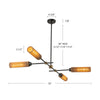 Colby 52-in Matte Black/Tan Jute Socket Linear Pendant