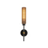 Colby 20-in Matte Black/Tan Jute Socket Wall/Vanity Light