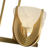 Colette 22-in Vintage Brass/Alabaster LED Chandelier