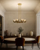 Colette 22-in Vintage Brass/Alabaster LED Chandelier