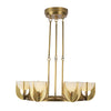 Colette 27-in Vintage Brass/Alabaster LED Chandelier