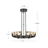 Colette 27-in Urban Bronze/Alabaster LED Chandelier