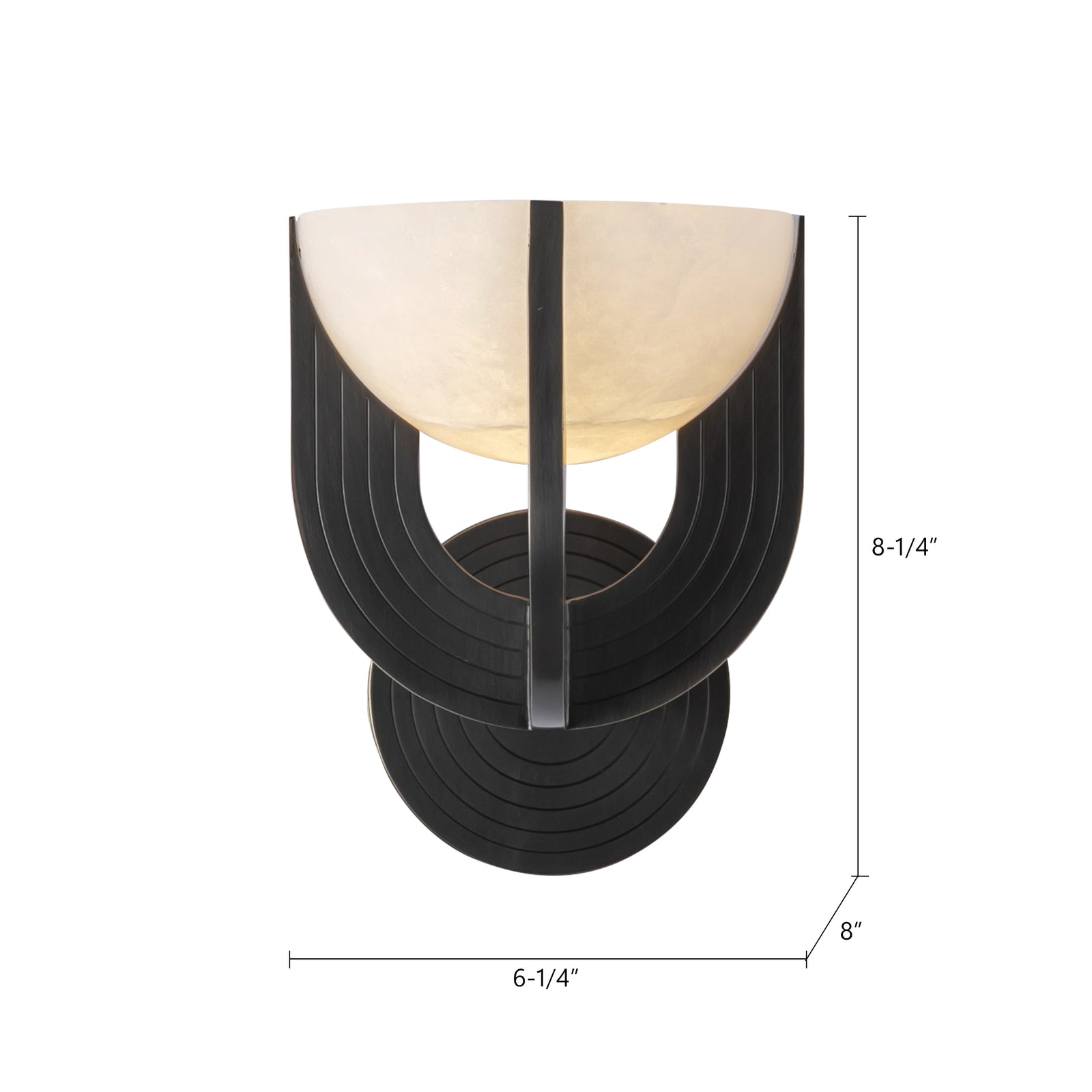 Colette 7-in Urban Bronze/Alabaster LED Wall Vanity