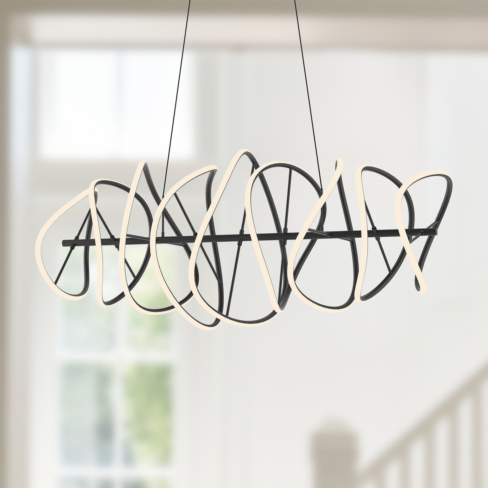 Collide 44-in Black LED Chandeliers