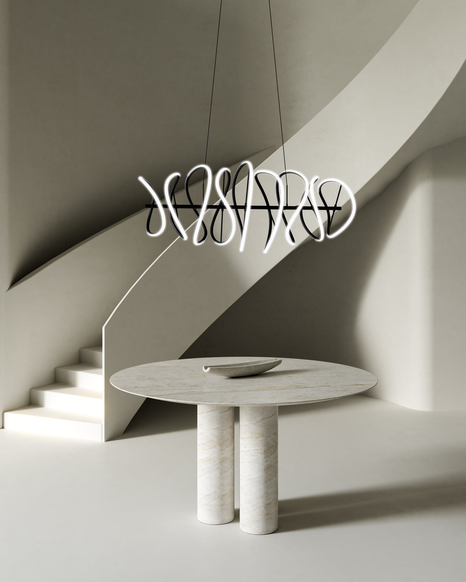 Collide 44-in Black LED Chandeliers