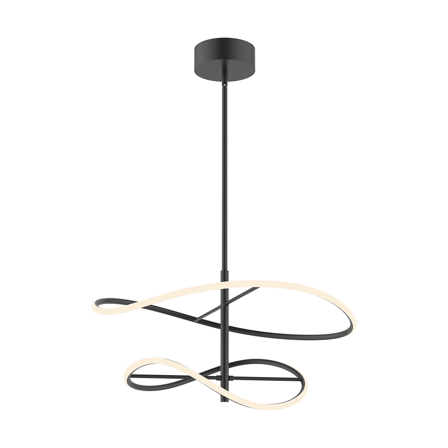 Collide 24-in Black LED Pendant