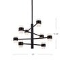 Copenhagen 24-in (Four-Tier) Black LED Exterior Pendant