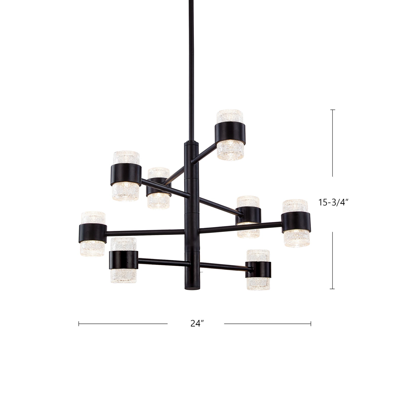 Copenhagen 24-in (Four-Tier) Black LED Exterior Pendant