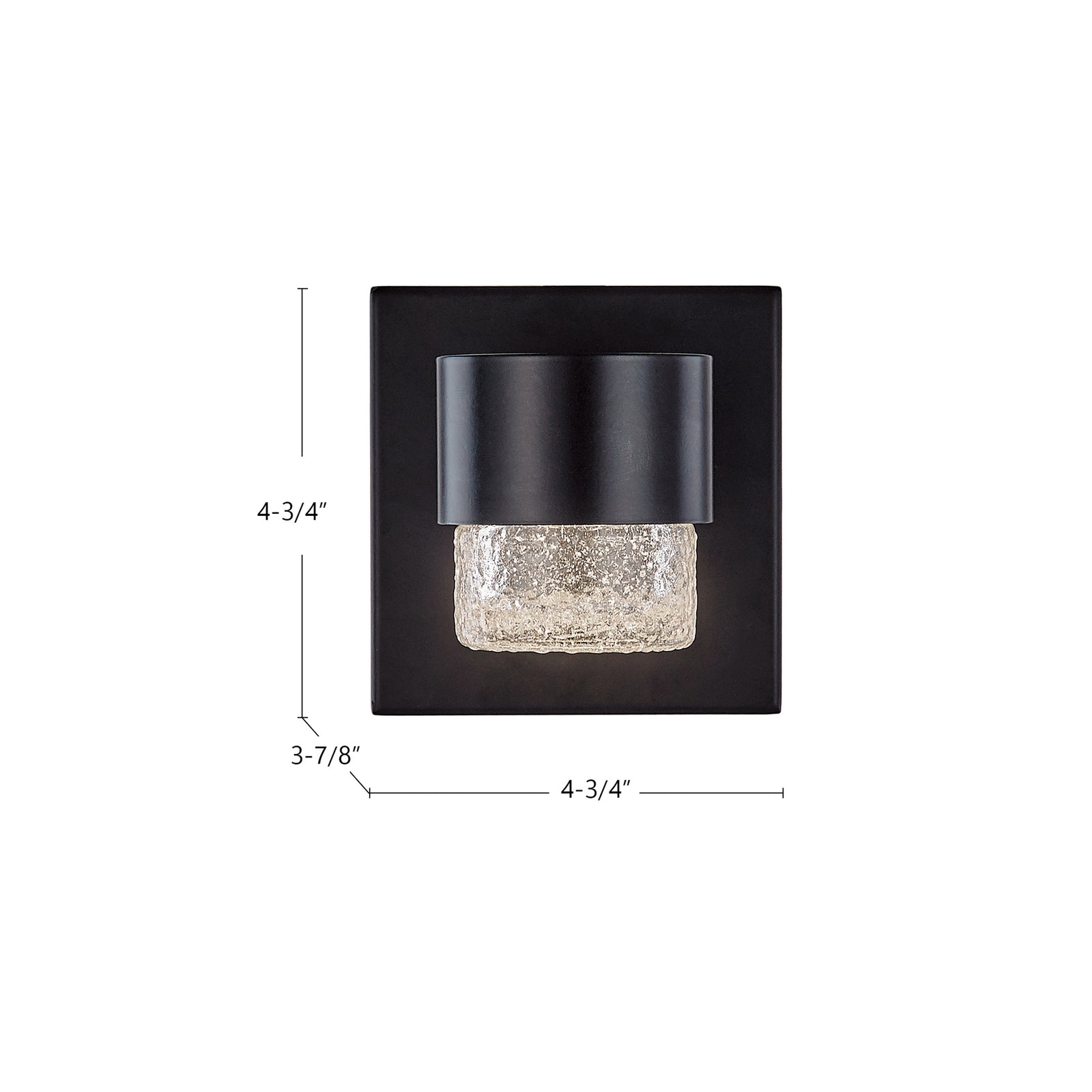 Copenhagen 5-in Black LED Exterior Wall Sconce