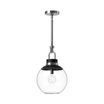 Copperfield 12-in Chrome/Clear Glass 1 Light Pendant