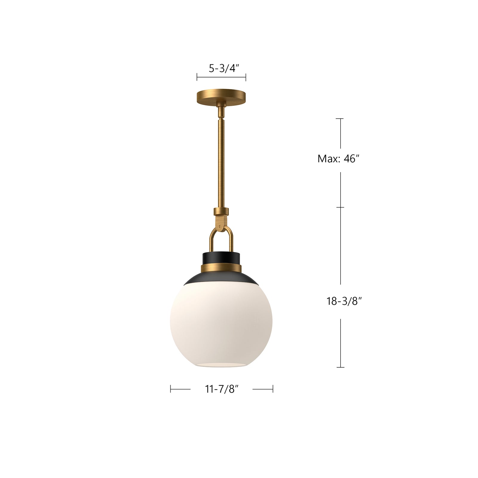 Copperfield 12-in Chrome/Opal Matte Glass 1 Light Pendant