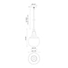 Copperfield 12-in Chrome/Opal Matte Glass 1 Light Pendant