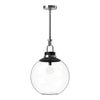 Copperfield 16-in Chrome/Clear Glass 1 Light Pendant