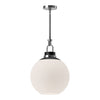 Copperfield 16-in Chrome/Opal Matte Glass 1 Light Pendant