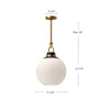 Copperfield 16-in Chrome/Clear Glass 1 Light Pendant