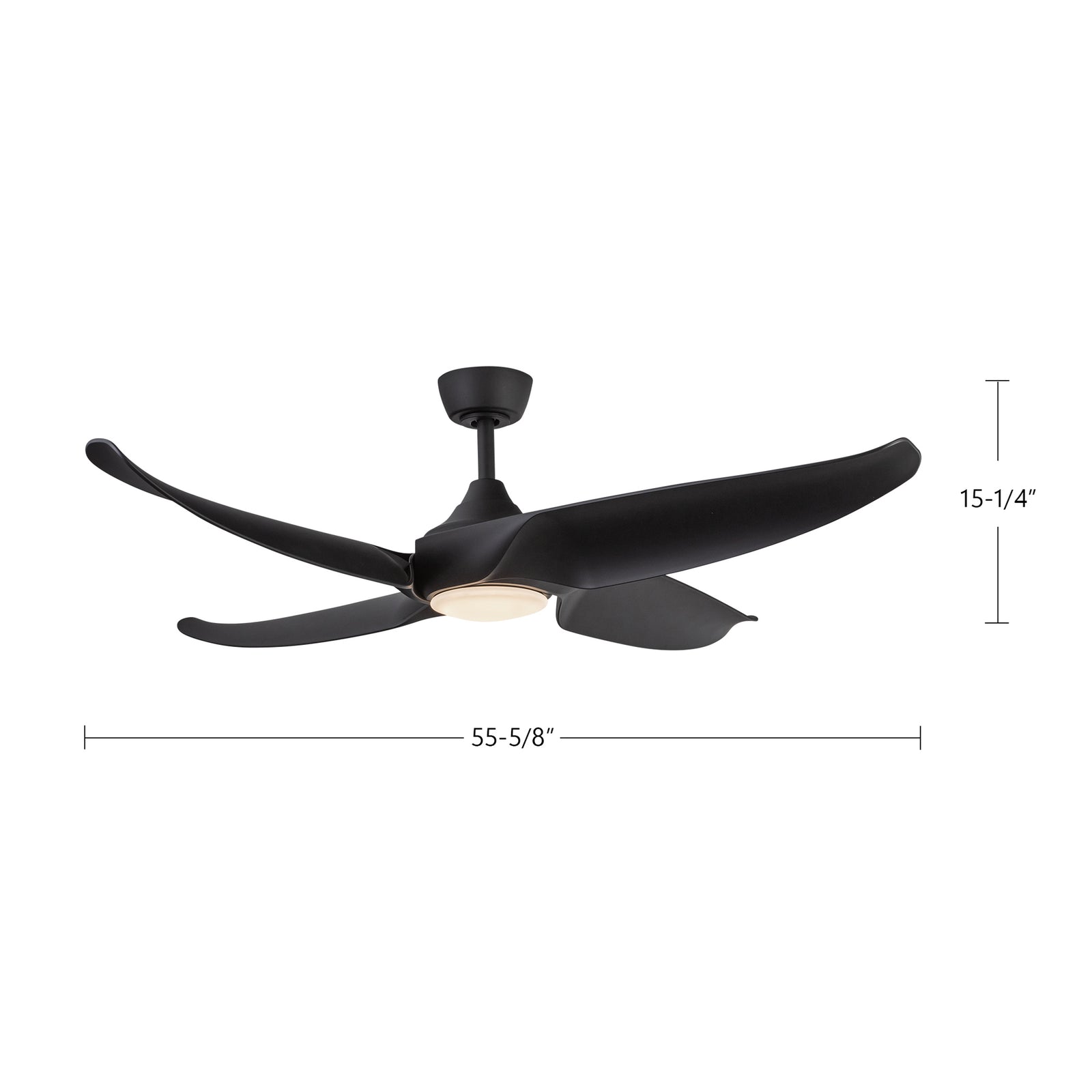 Coronado 56-in Matte Black LED Ceiling Fan