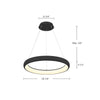Cortana 24-in Black LED Pendant