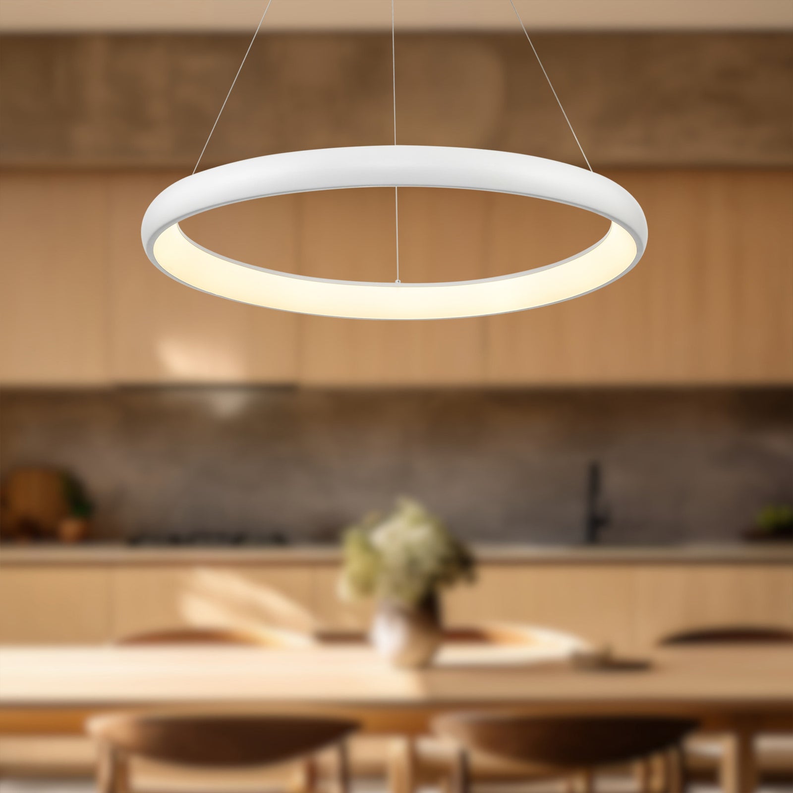 Cortana 32-in White LED Pendant