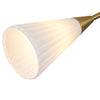 Cosmo 39-in Brushed Gold/Glossy Ribbed Opal Glass Socket Chandelier