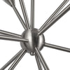 Cosmo 39-in Brushed Nickel/Glossy Ribbed Opal Glass Socket Chandelier