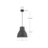 Cradle 13-in Gray 1 Light Pendant