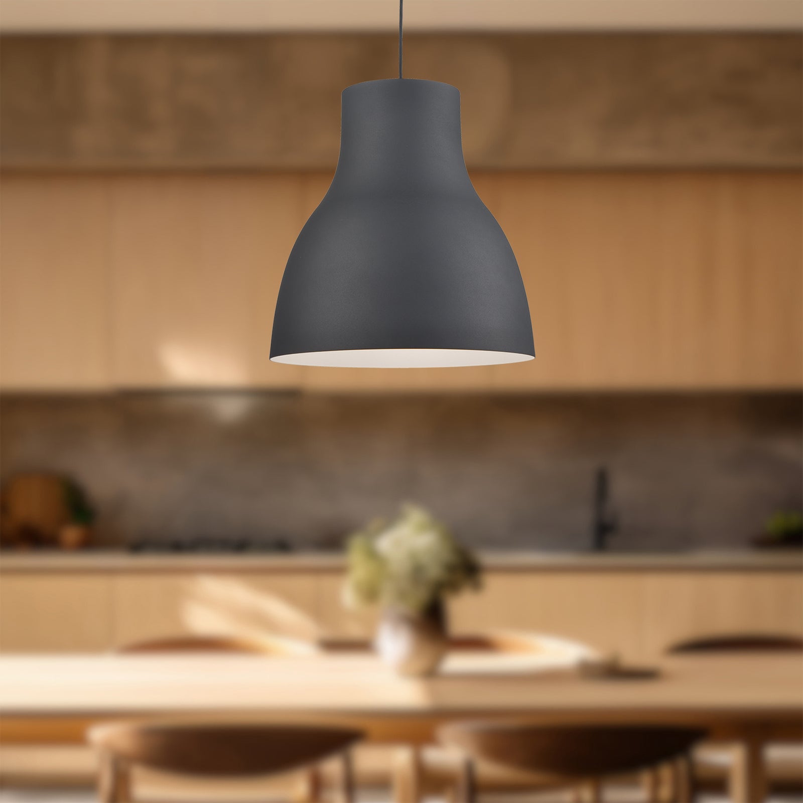Cradle 24-in Black 1 Light Pendant