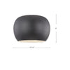 Croft 14-in Black/White LED Flush Mount