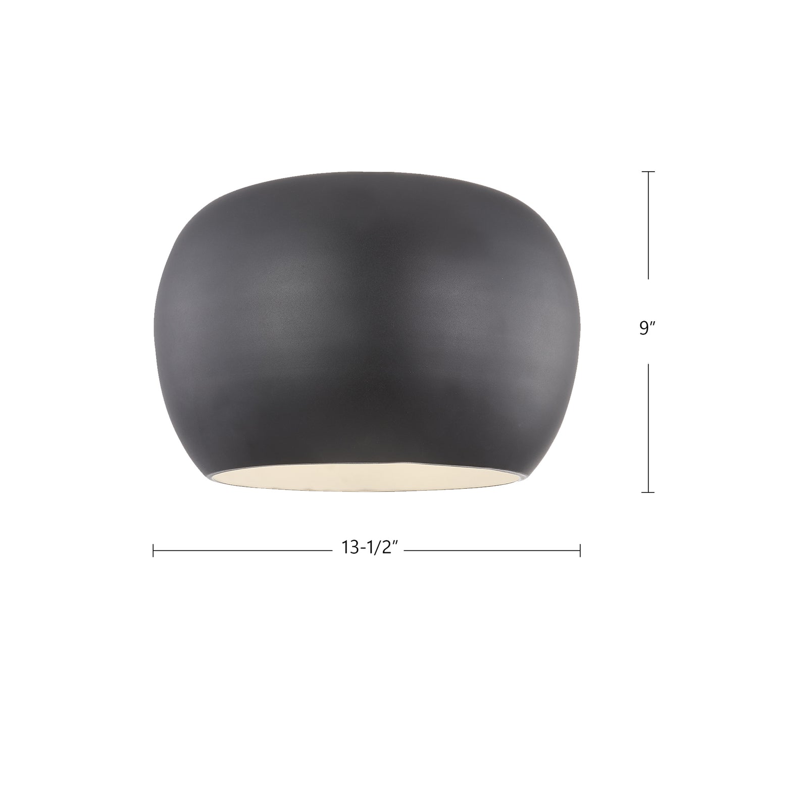 Croft 14-in Black/White LED Flush Mount