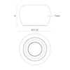 Croft 14-in Black/White LED Flush Mount