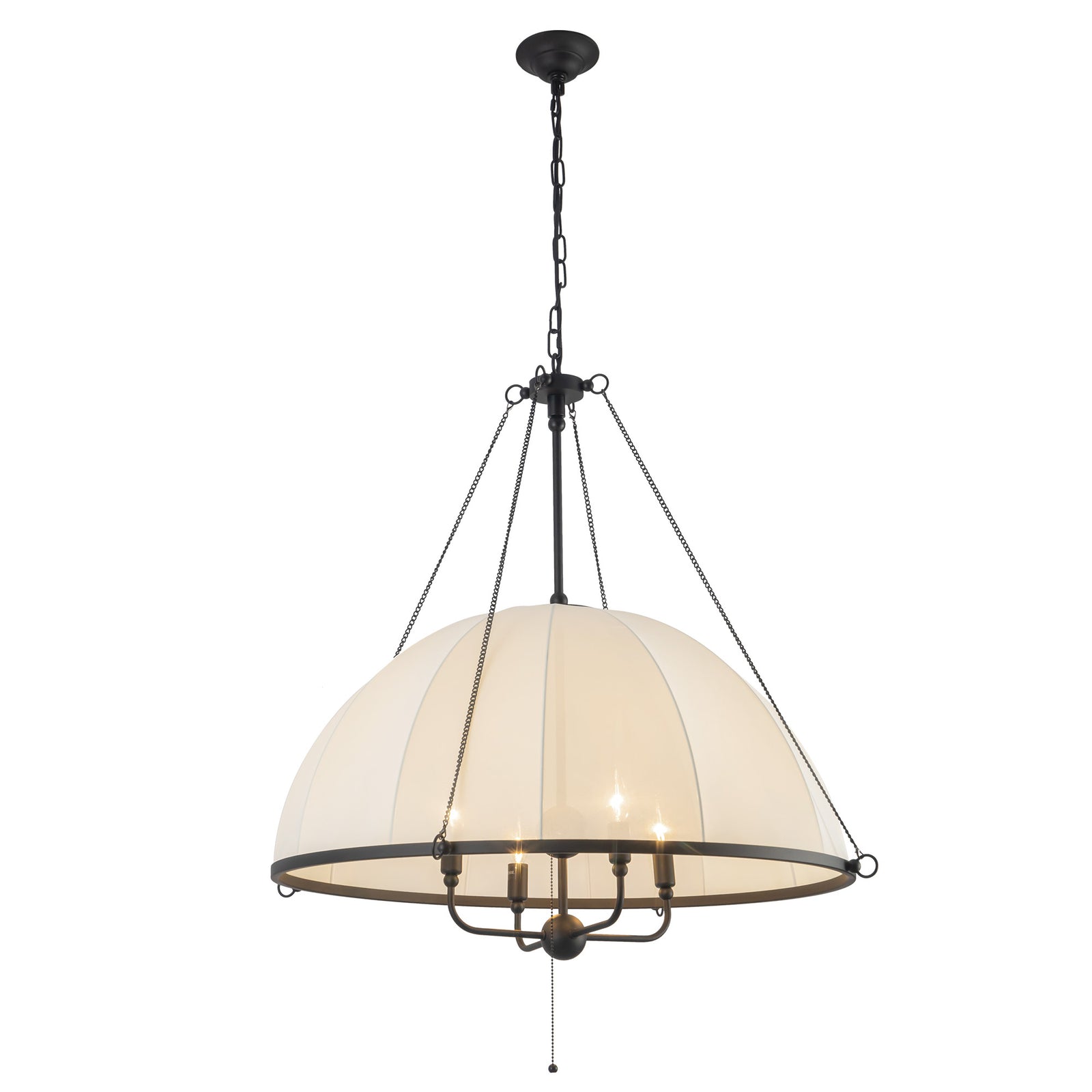 Crosby 33-in Matte Black Socket Chandelier