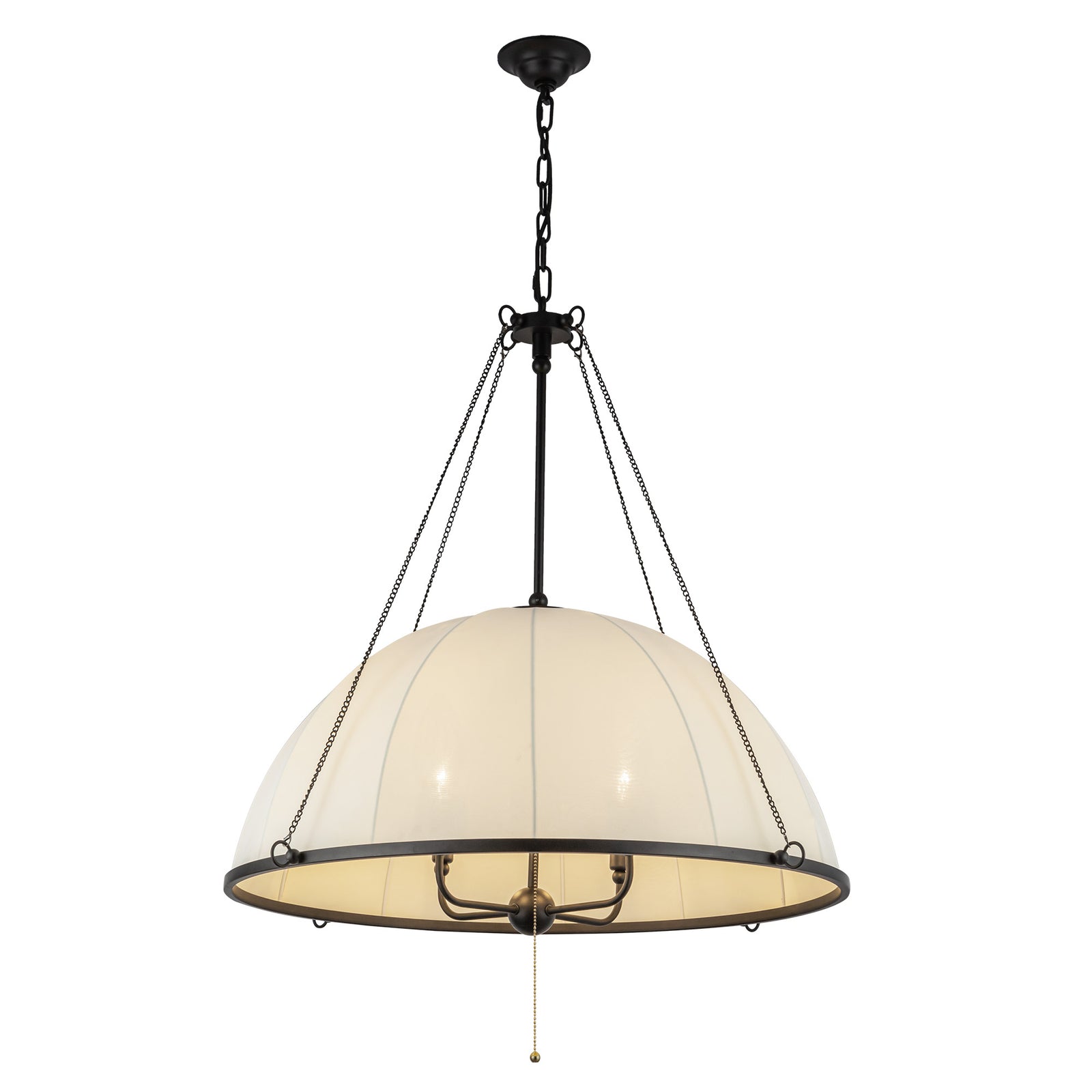 Crosby 33-in Matte Black Socket Chandelier