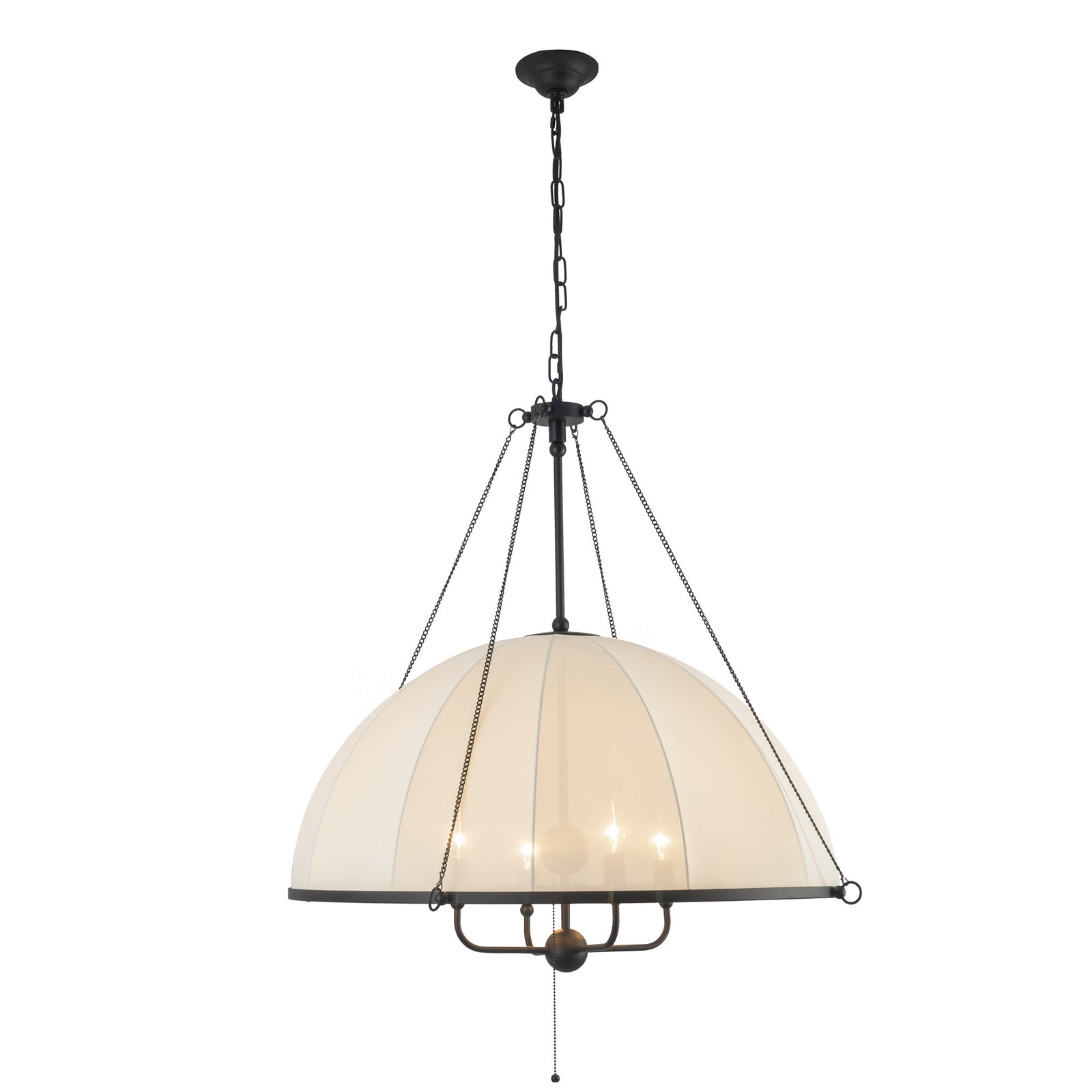 Crosby 33-in Matte Black Socket Chandelier