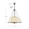 Crosby 33-in Matte Black Socket Chandelier