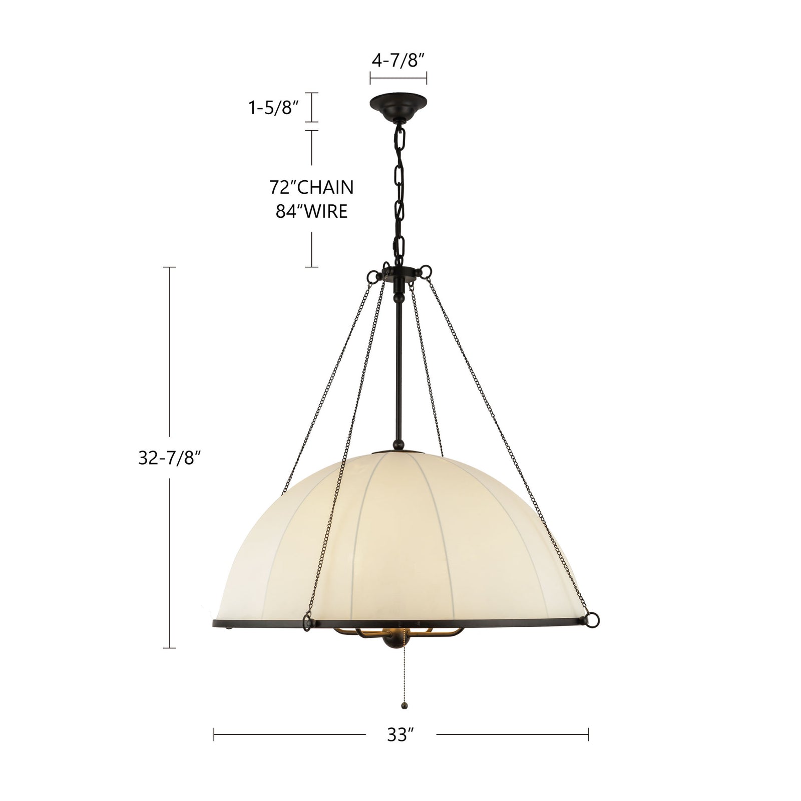 Crosby 33-in Matte Black Socket Chandelier