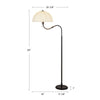 Crosby 68-in Brushed Gold Socket Floor Lamp