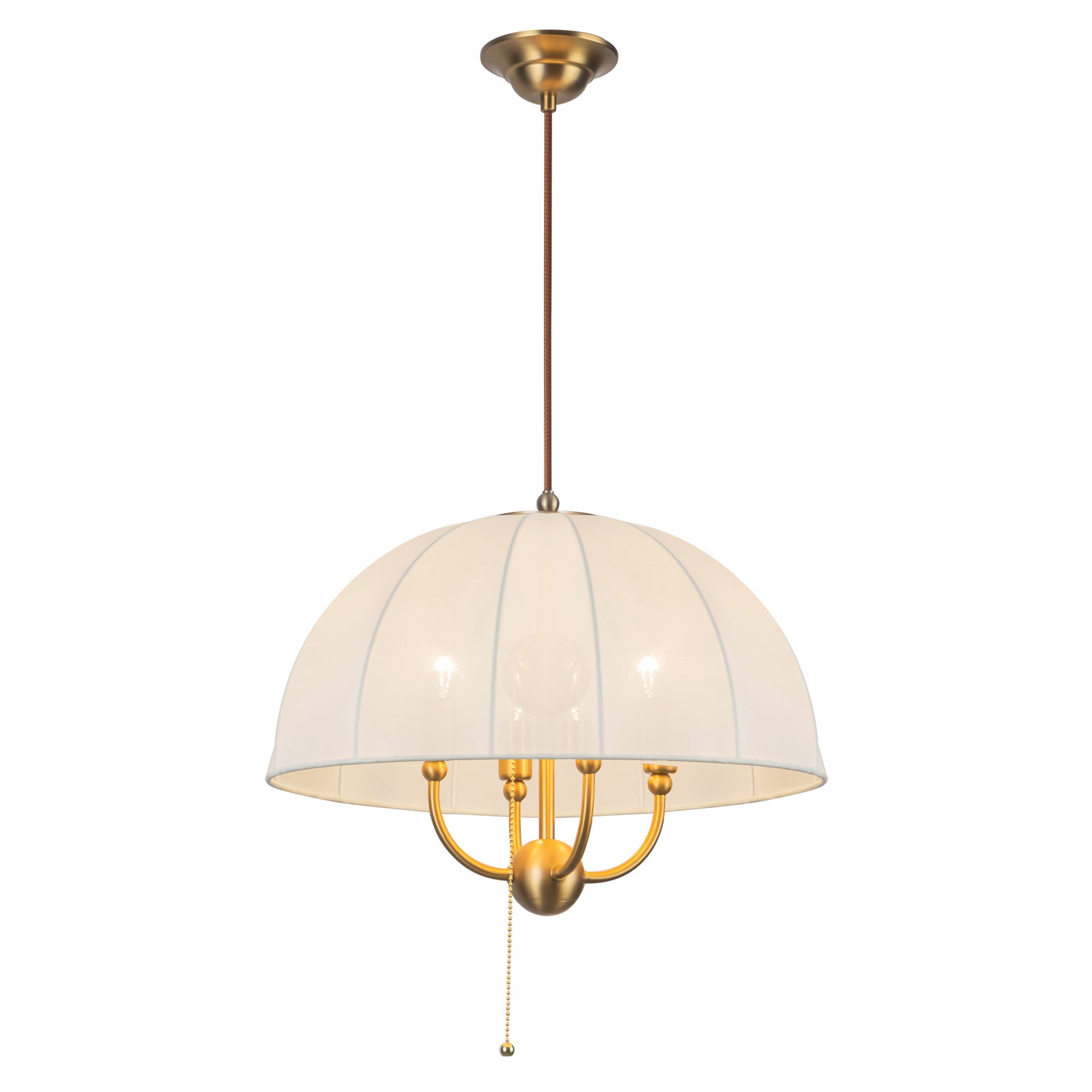 Crosby 18-in Brushed Gold Socket Pendant