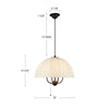 Crosby 18-in Matte Black Socket Pendant