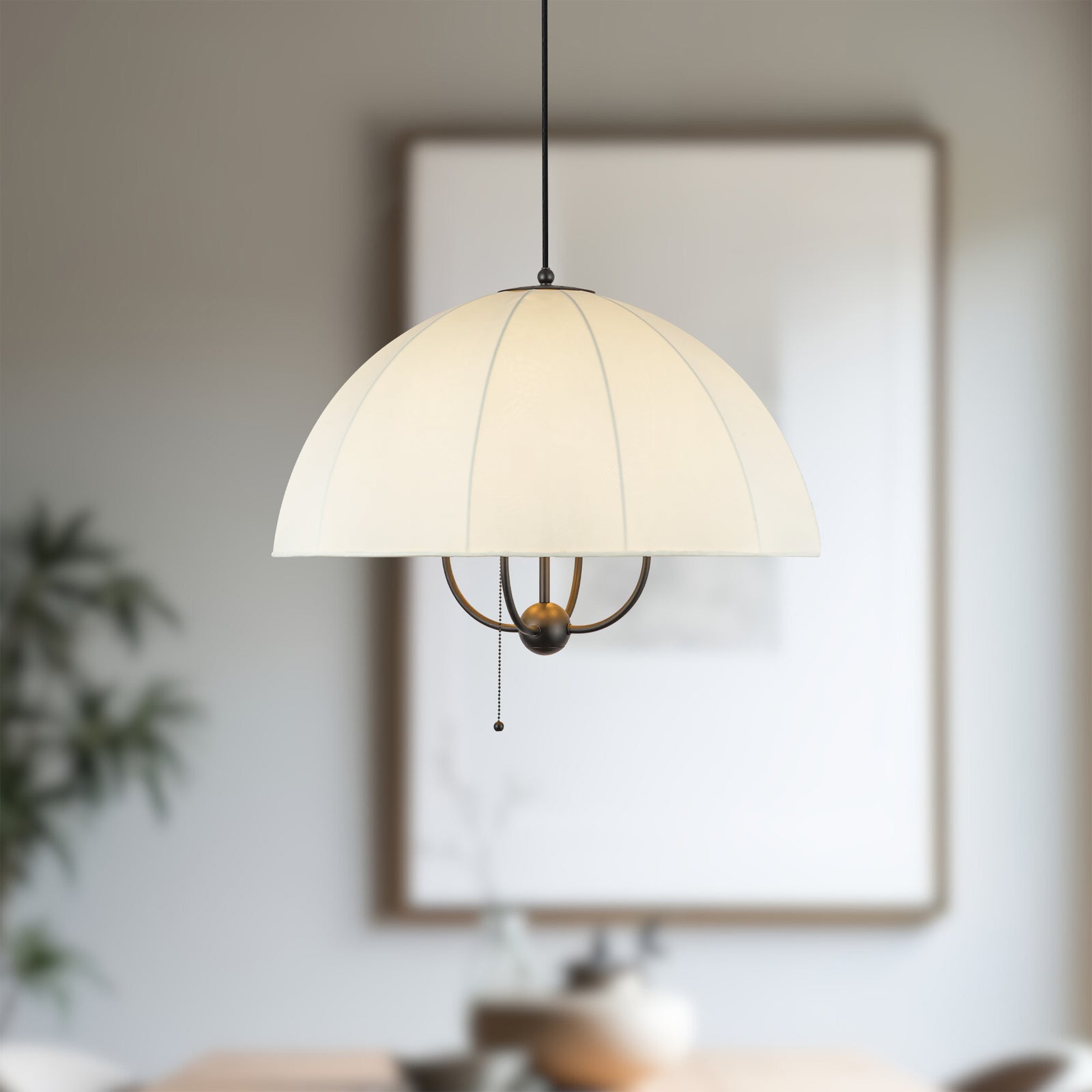 Crosby 24-in Matte Black Socket Pendant